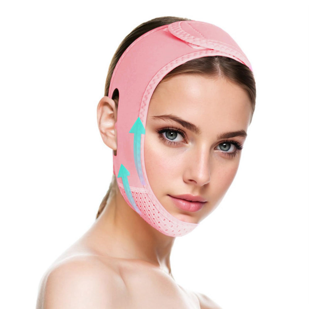 Rowmate V Line Lifting Mask worn during sleep to contour the jaw.