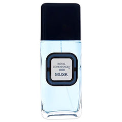 Royal Copenhagen Musk for Men spray application, showing daily use.