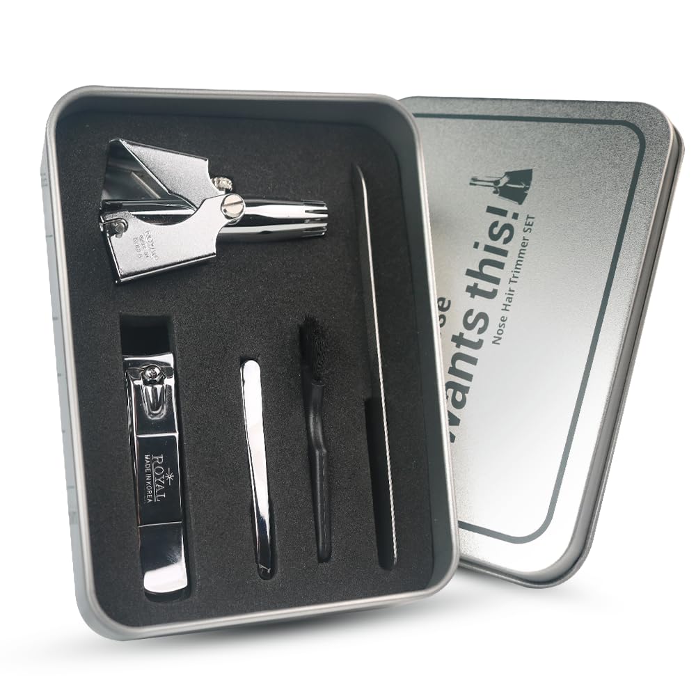 ROYAL nose-hair-trimmer Birdie Set front view shows compact design for on-the-go grooming.