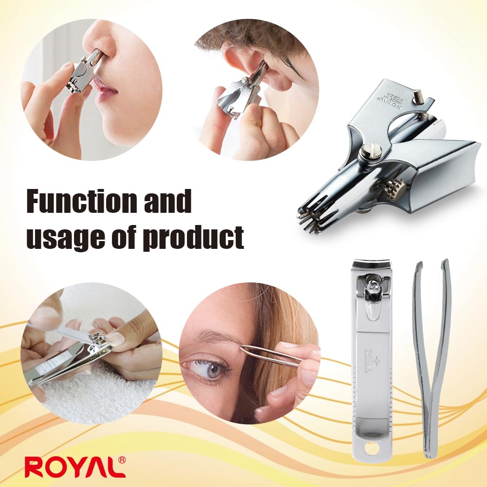 ROYAL nose-hair-trimmer waterproof-bath-use demonstrates easy cleaning after shower or bathroom use.