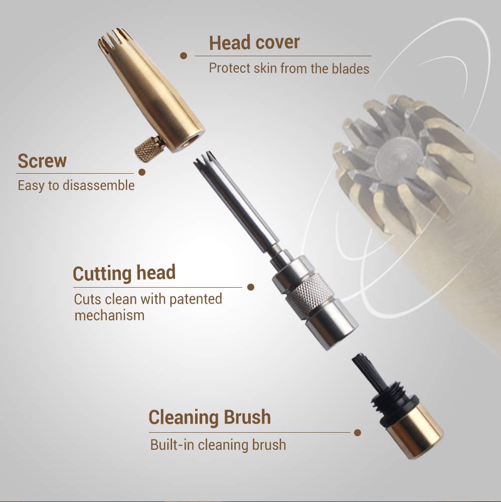 ROYAL ET-32 stainless steel blades deliver a clean trim.