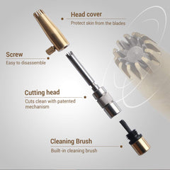 ROYAL ET-32 stainless steel blades deliver a clean trim.
