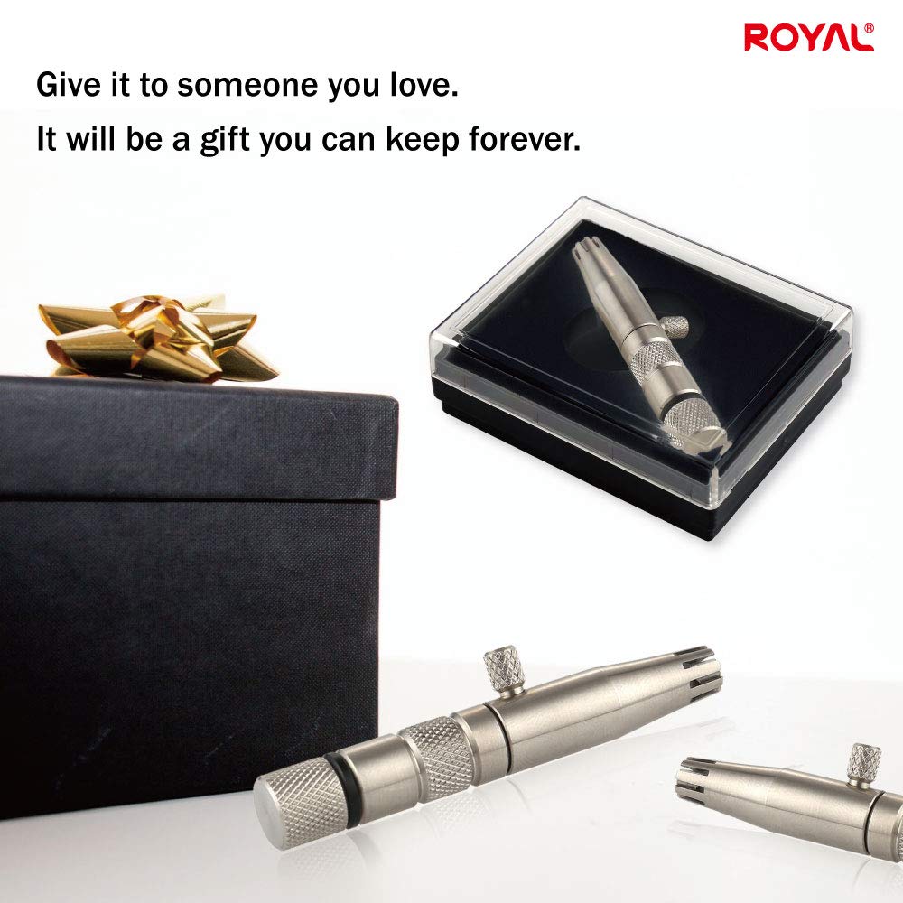 ROYAL precision rotary blades close-up highlighting dual-edged design