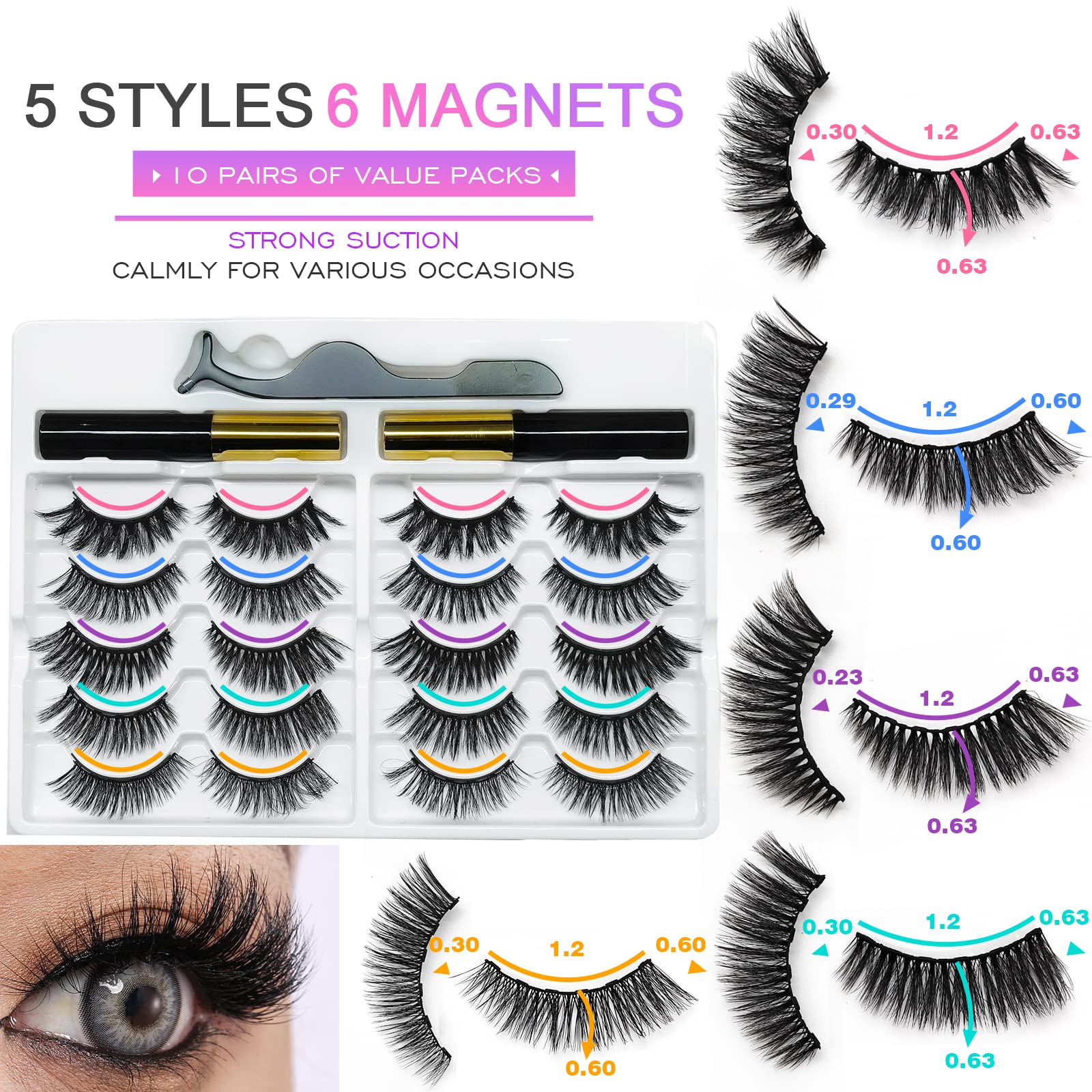 Royaomis natural look 3D lashes suit office, date nights, and casual outings.