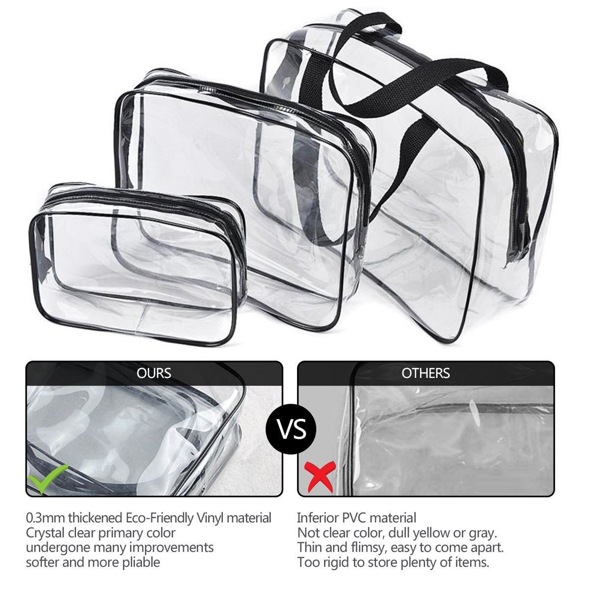 ROYBENS clear organization at a glance reduces packing mess on trips.