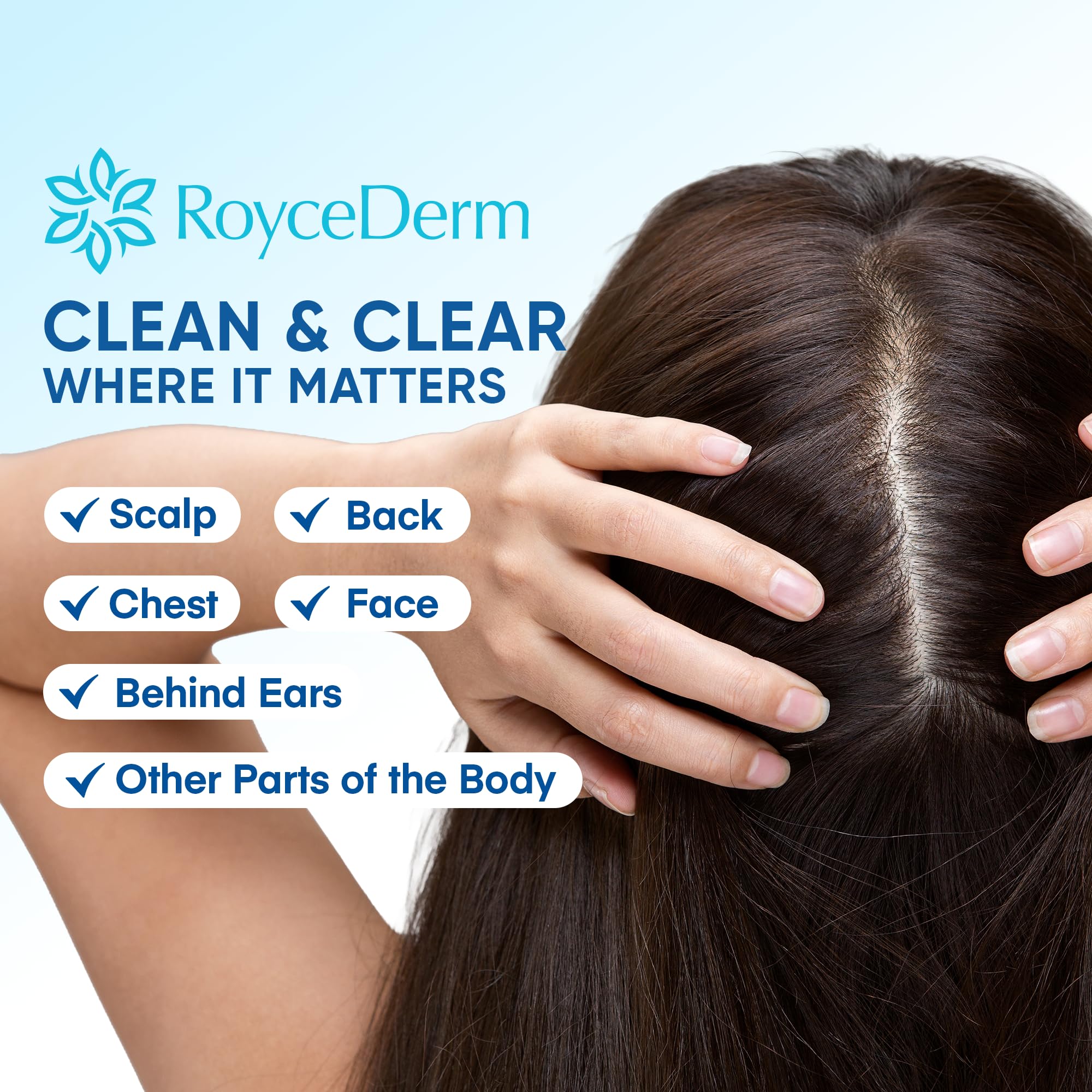 Roycederm ceramide-rich formula supports barrier protection for sensitive skin.