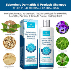 Roycederm folliculitis shampoo application scene showing easy scalp massage.