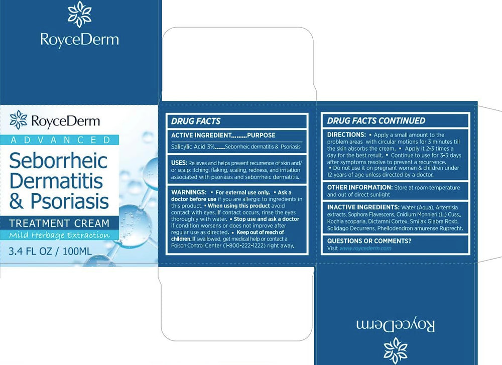 Roycederm Product trio on counter communicates ready-to-use regimen.