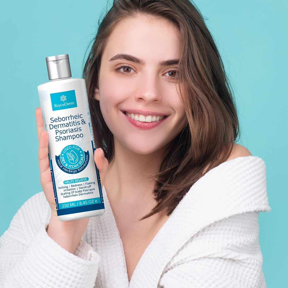 Roycederm safe formula ingredients label underscoring skin-friendly scalp care.