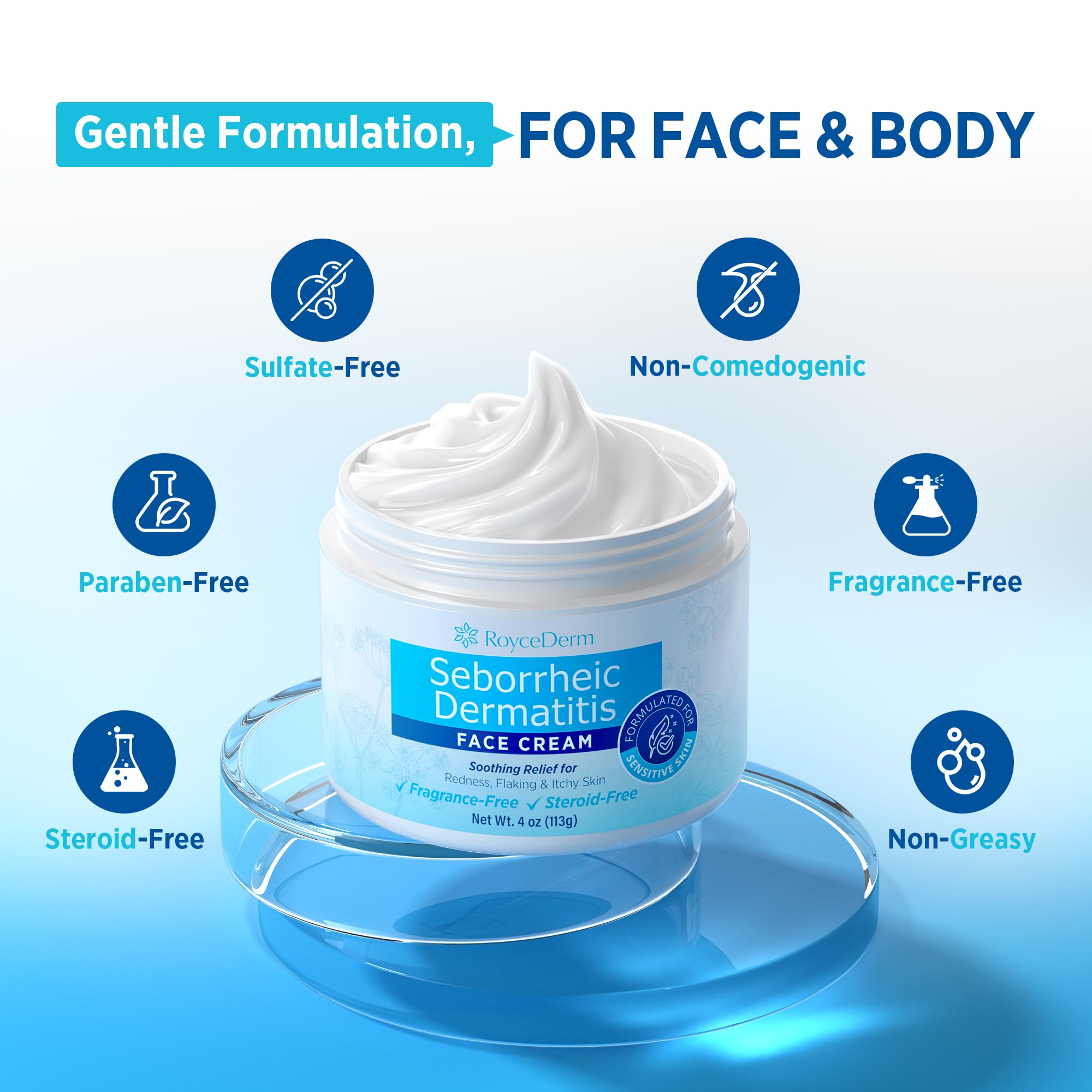 Roycederm daily routine shot suggests seamless integration into morning or evening skincare.