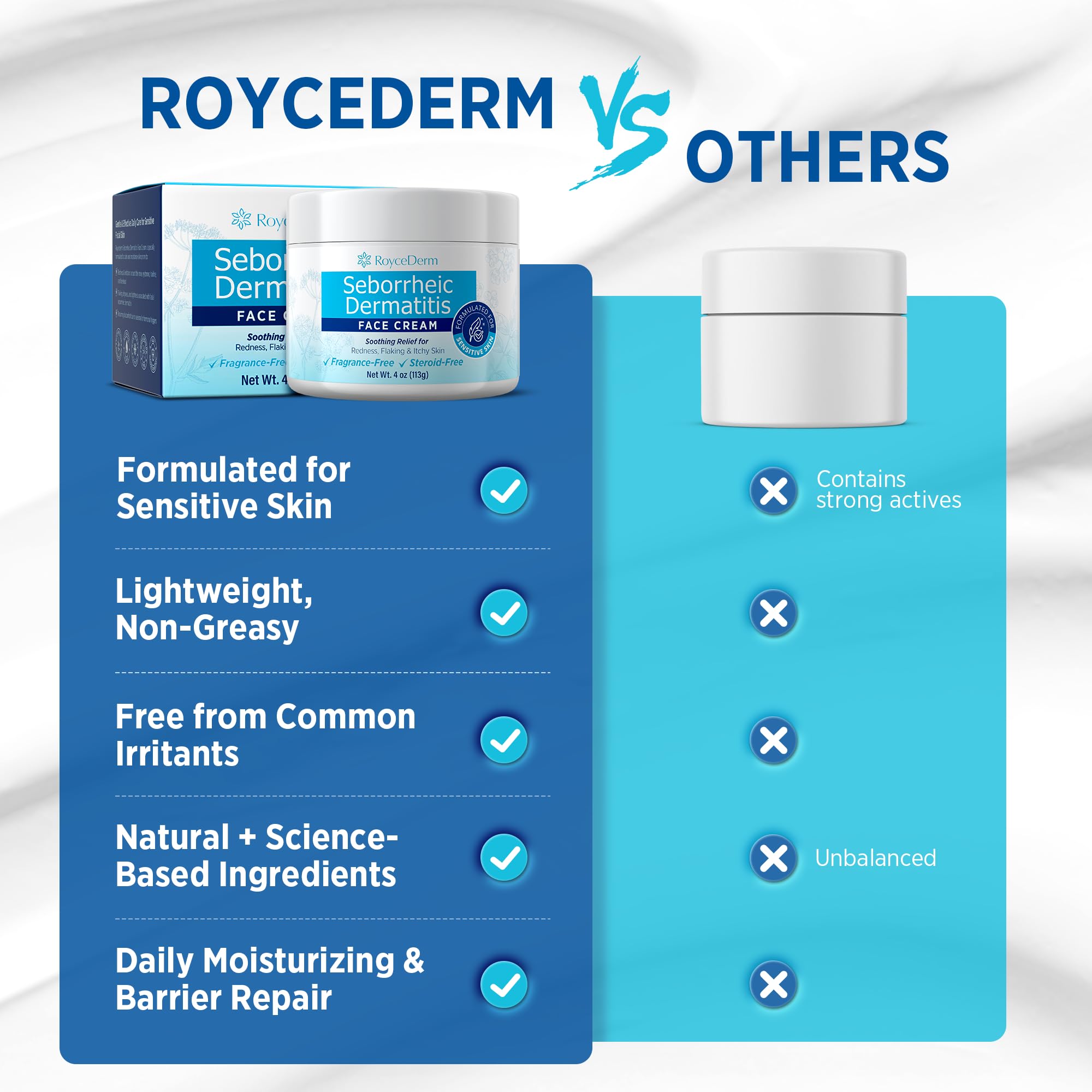 Roycederm scalp care use on the hairline scene shows versatile daily care.