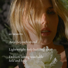 RŌZ Air Thickening Spray on dry hair creates texture and definition.