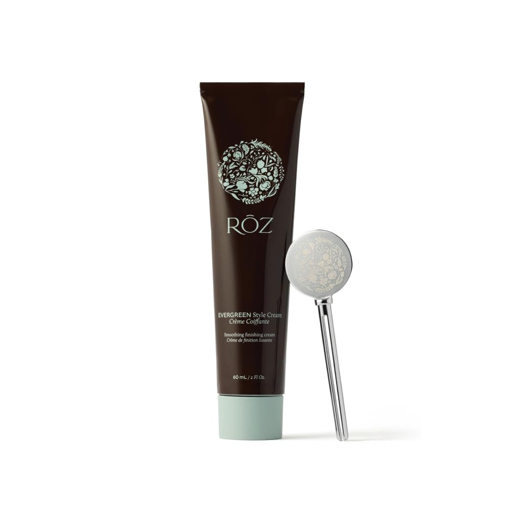 Color-safe formula from RŌZ Evergreen Styling Cream protects color-treated hair.