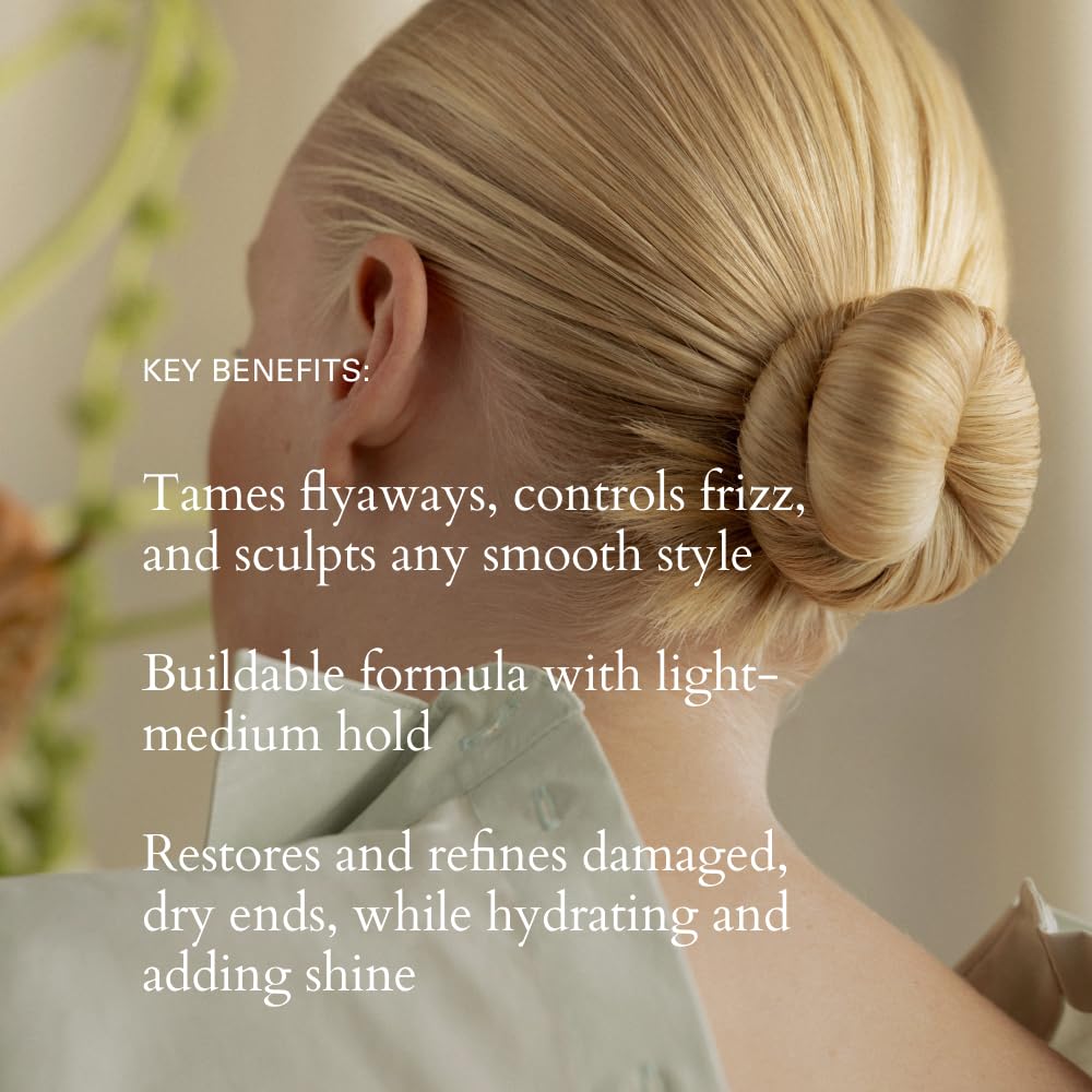 Close-up of texture-application showing lightweight styling for flexible looks.