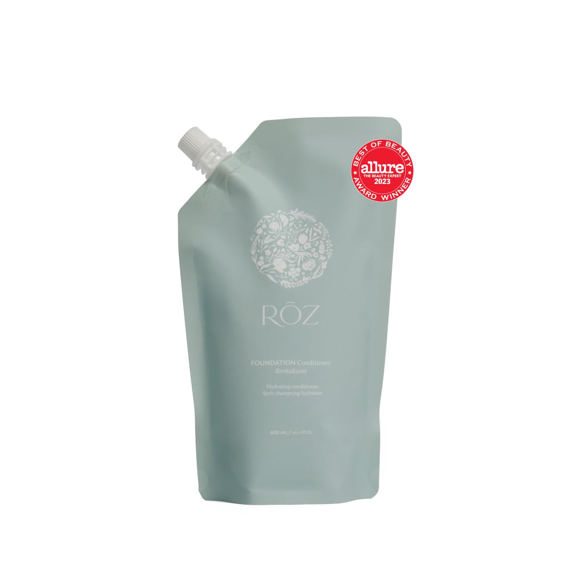 RŌZ Foundation Conditioner refill pouch for eco-friendly hydration and waste reduction.