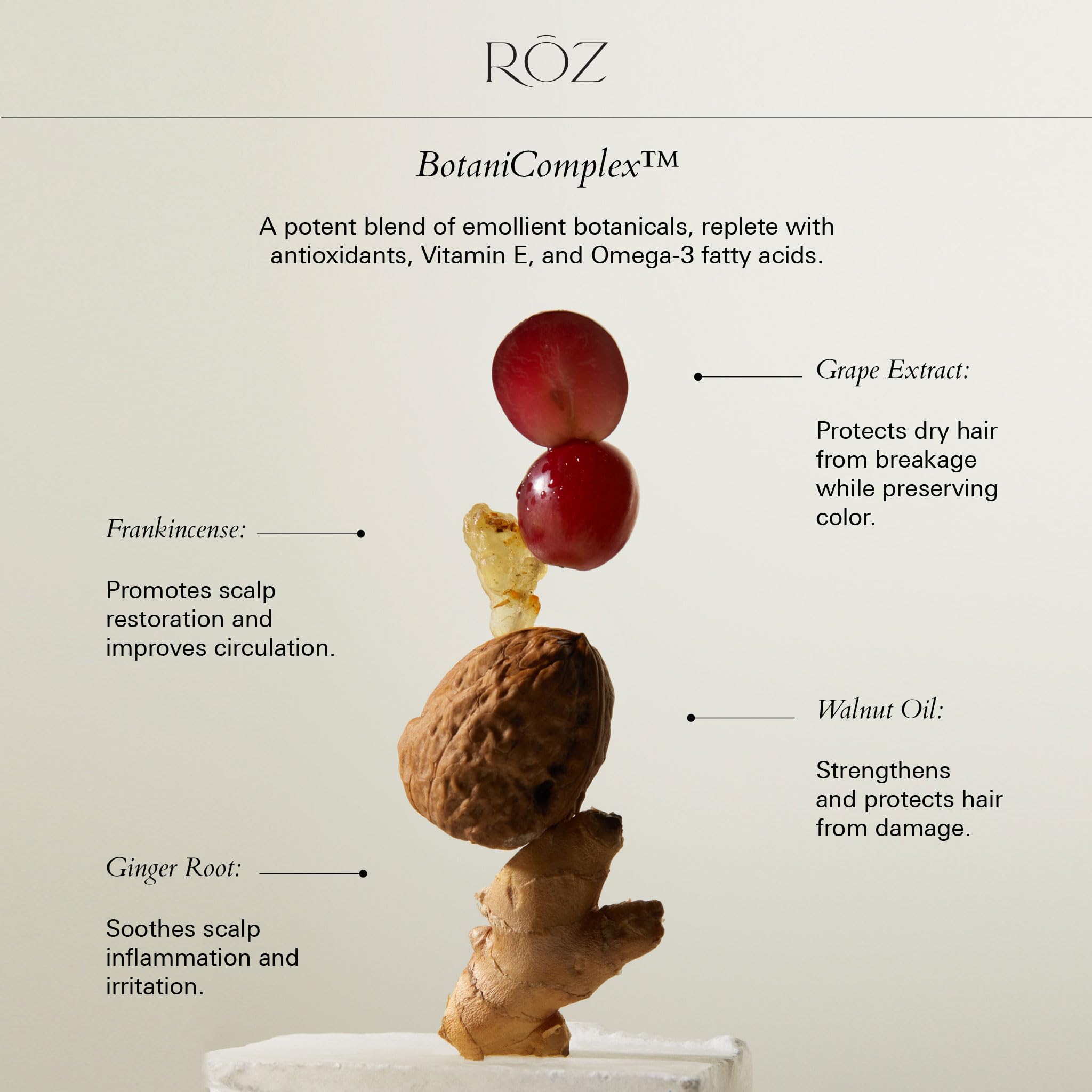 RŌZ Foundation Shampoo supports air-drying and natural movement for hair.