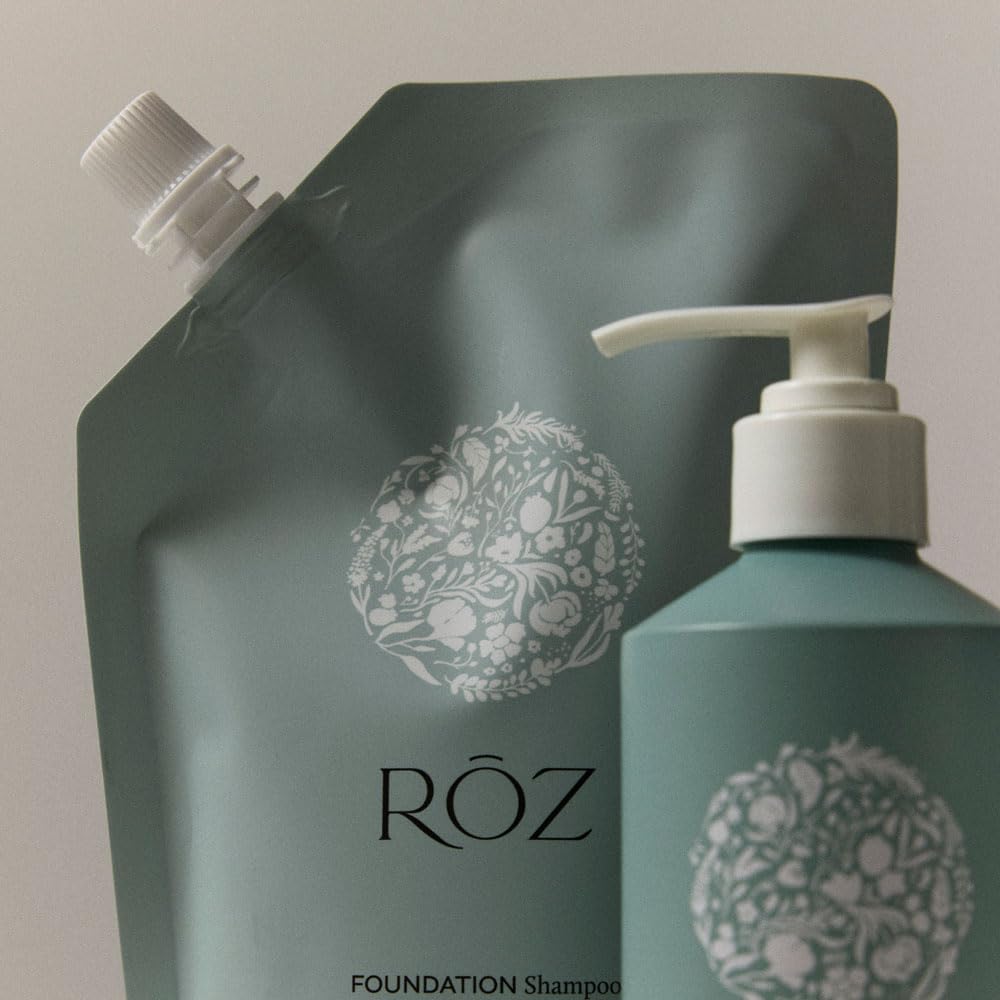 BotaniComplex ingredients from RŌZ Foundation Shampoo showcased for hair nourishment.