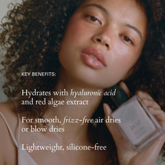 RŌZ Milk Hair Serum on towel-dried hair demonstrates detangling
