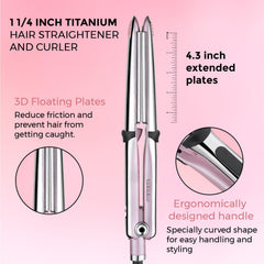 Rozamor negative ion technology for reduced static and enhanced shine during styling.