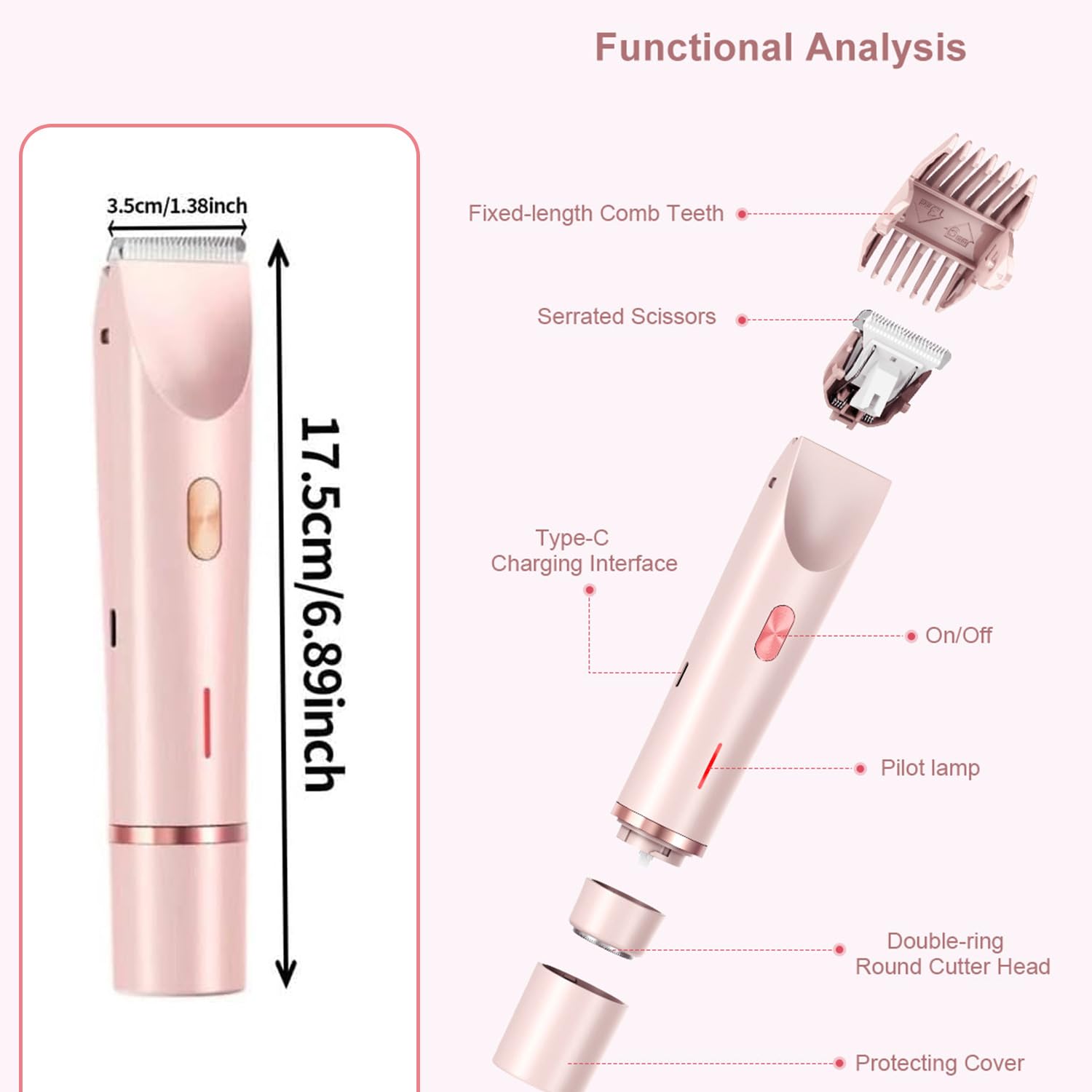 RtLvio Bikini Trimmer ideal for sensitive skin and gentle shaping.