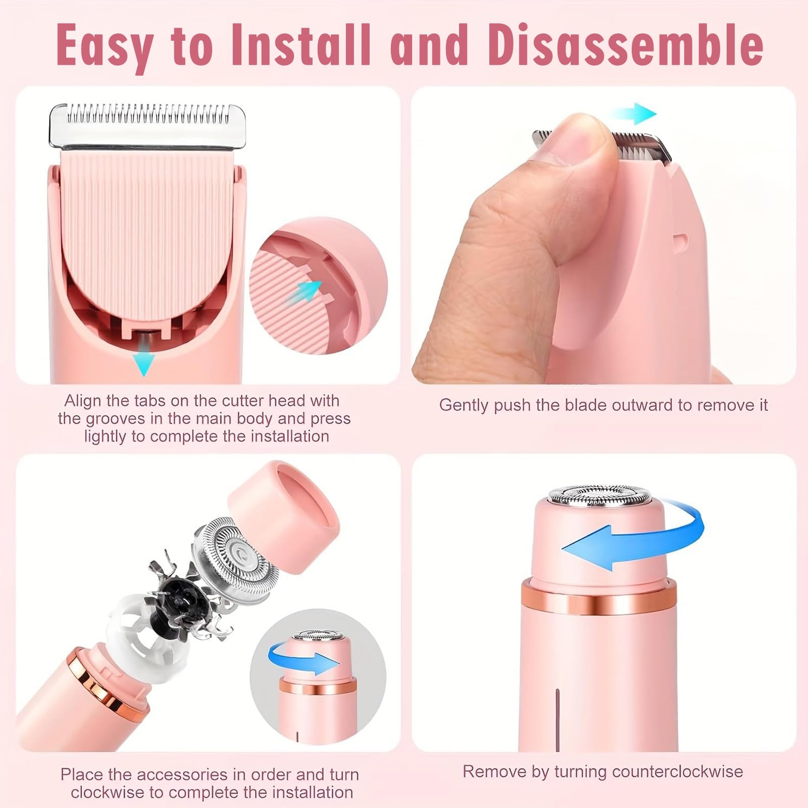 RtLvio Bikini Trimmer waterproof cordless design for wet and dry grooming.