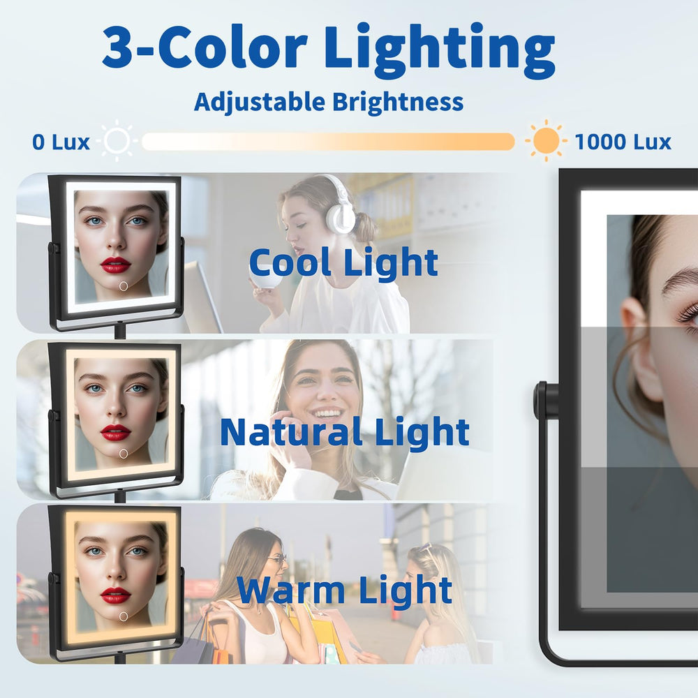 Ruacq foldable design saves space when the mirror is not in use.