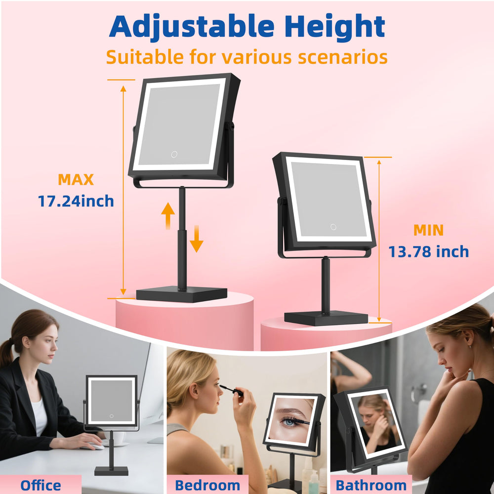 Ruacq mirror features cold, natural, and warm light modes for versatile lighting.