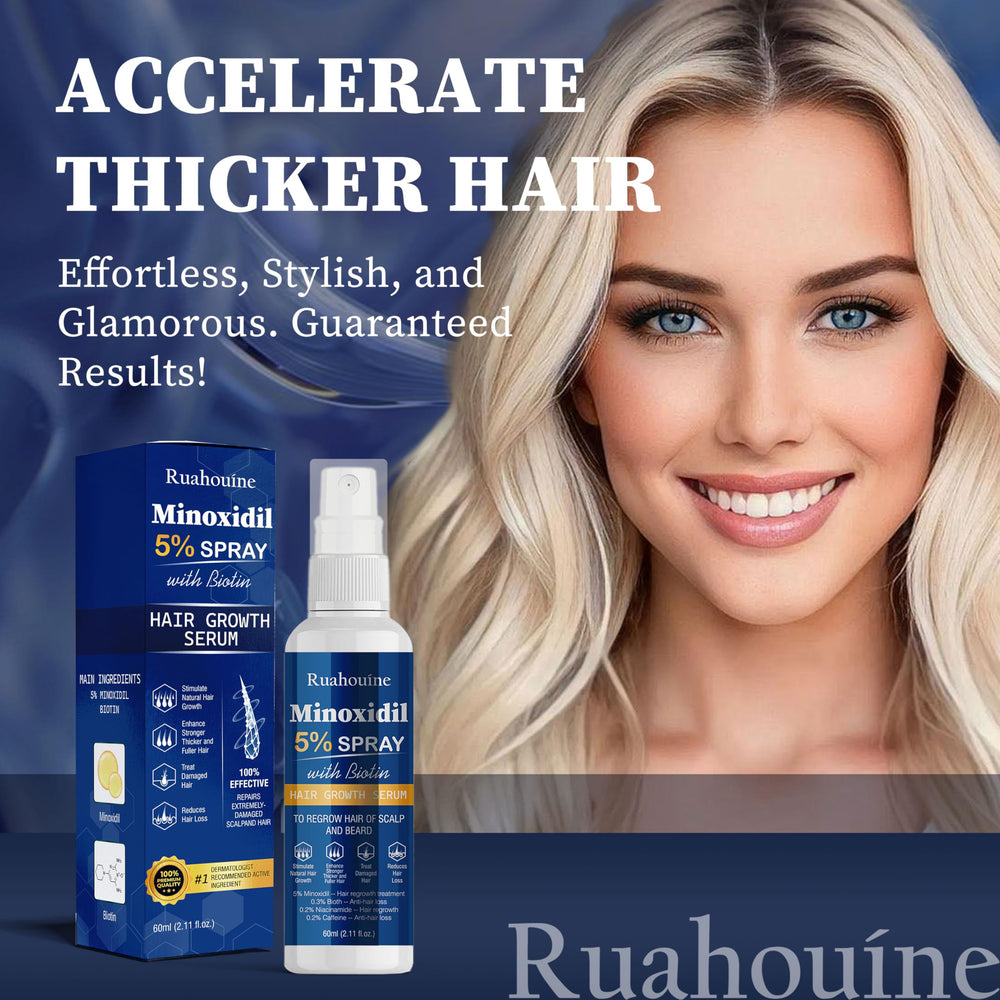 Ruahouine Minoxidil 5% envase y caja listo para tienda