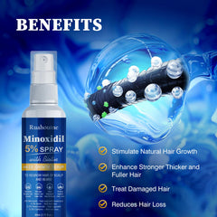 Ruahouine Minoxidil 5% spray 1 ml para dosis precisa