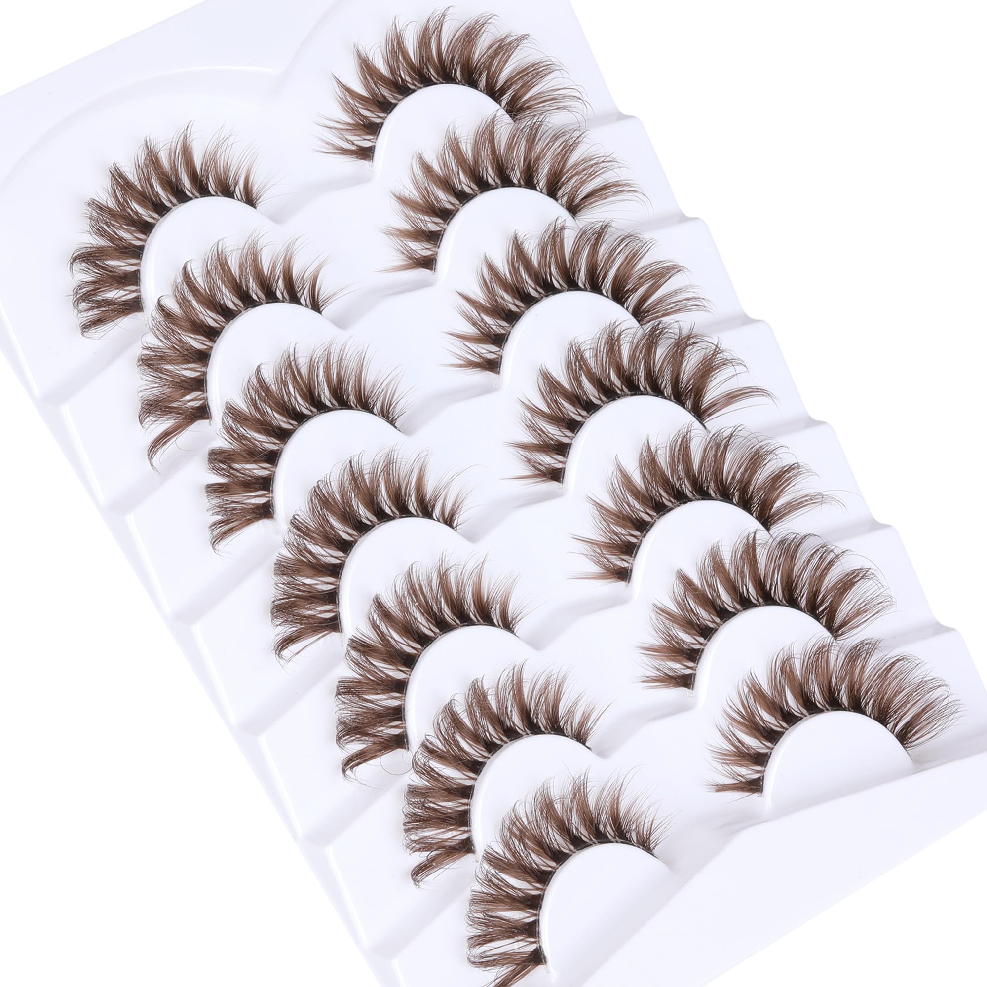 Ruairie brown lashes are suitable for various occasions with subtle drama.