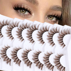 Ruairie clear-band brown lashes ensure comfortable wear with quick application.