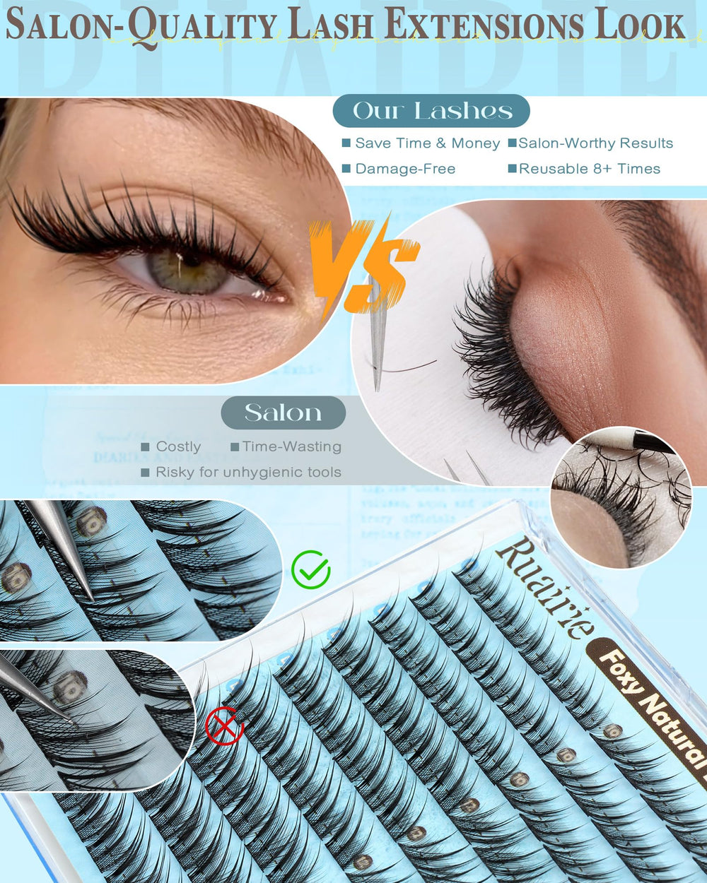 Ruairie daily wear lashes provide a natural eye enhancement for everyday moments.
