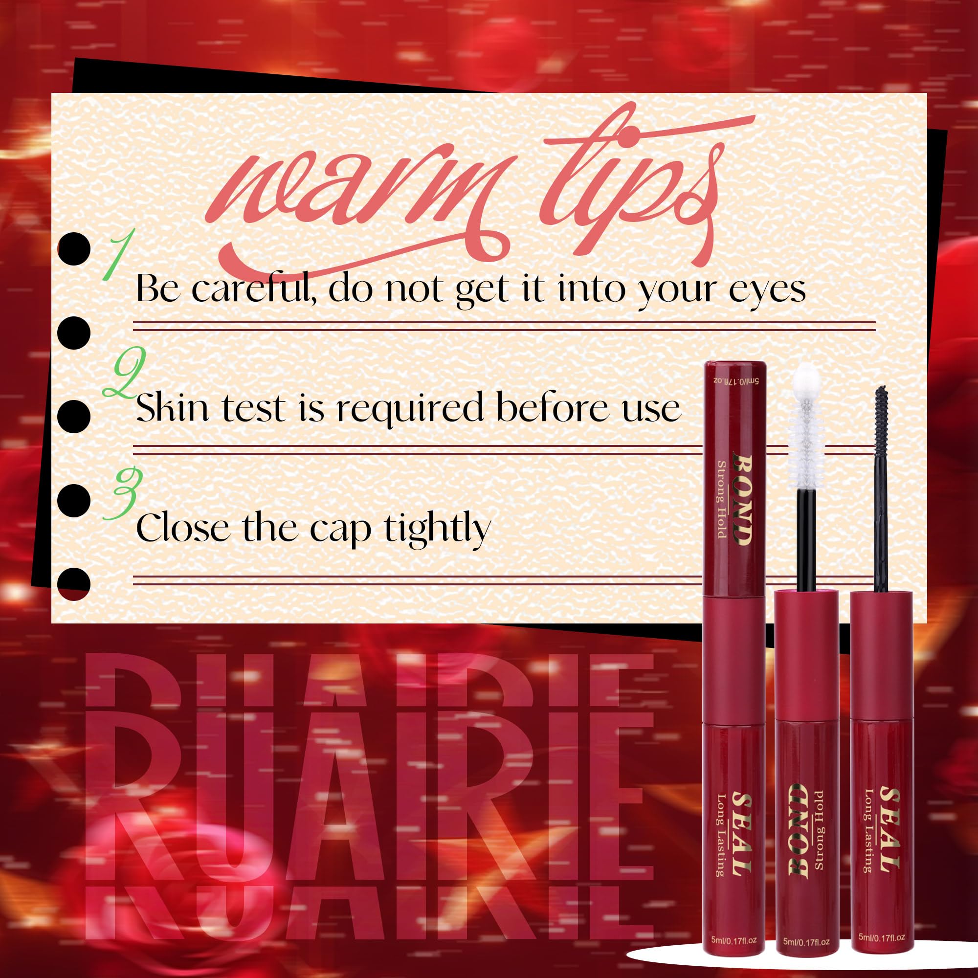 Ruairie easy-to-use design makes lash application quick and secure.