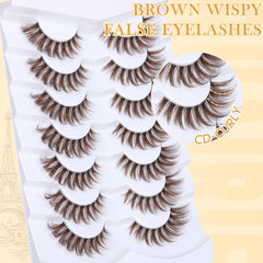 Ruairie handmade brown lashes are soft and lightweight for easy wear.