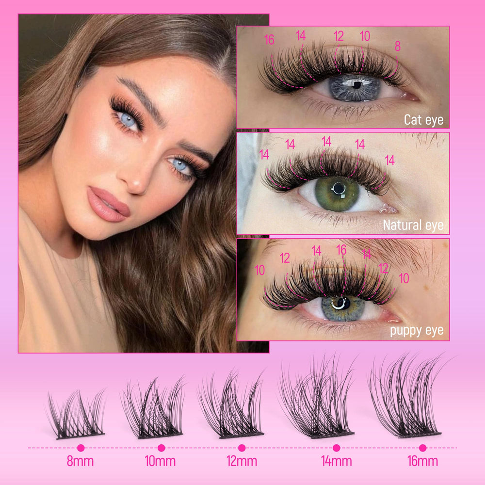 Ruairie Lash Clusters DIY usage guide for faster at-home application.