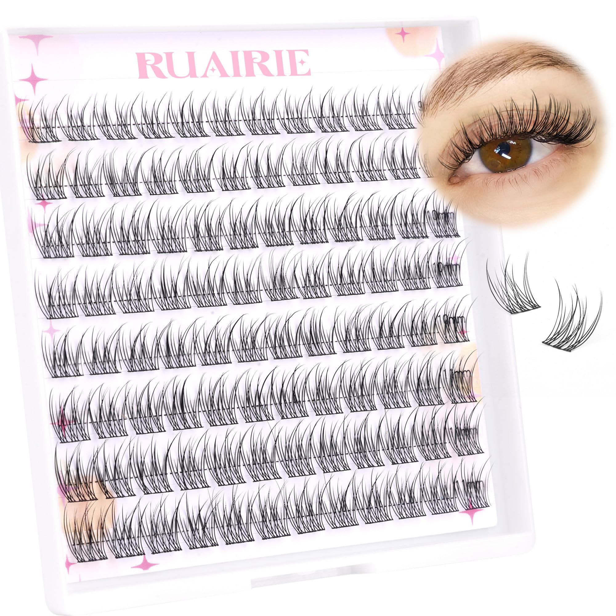 Ruairie lash clusters wispy 9-11mm packaging for easy at-home styling