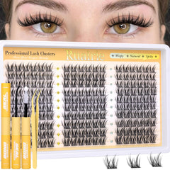 Ruairie Manga Lash Clusters Kit spike design close-up for eye enlargement.
