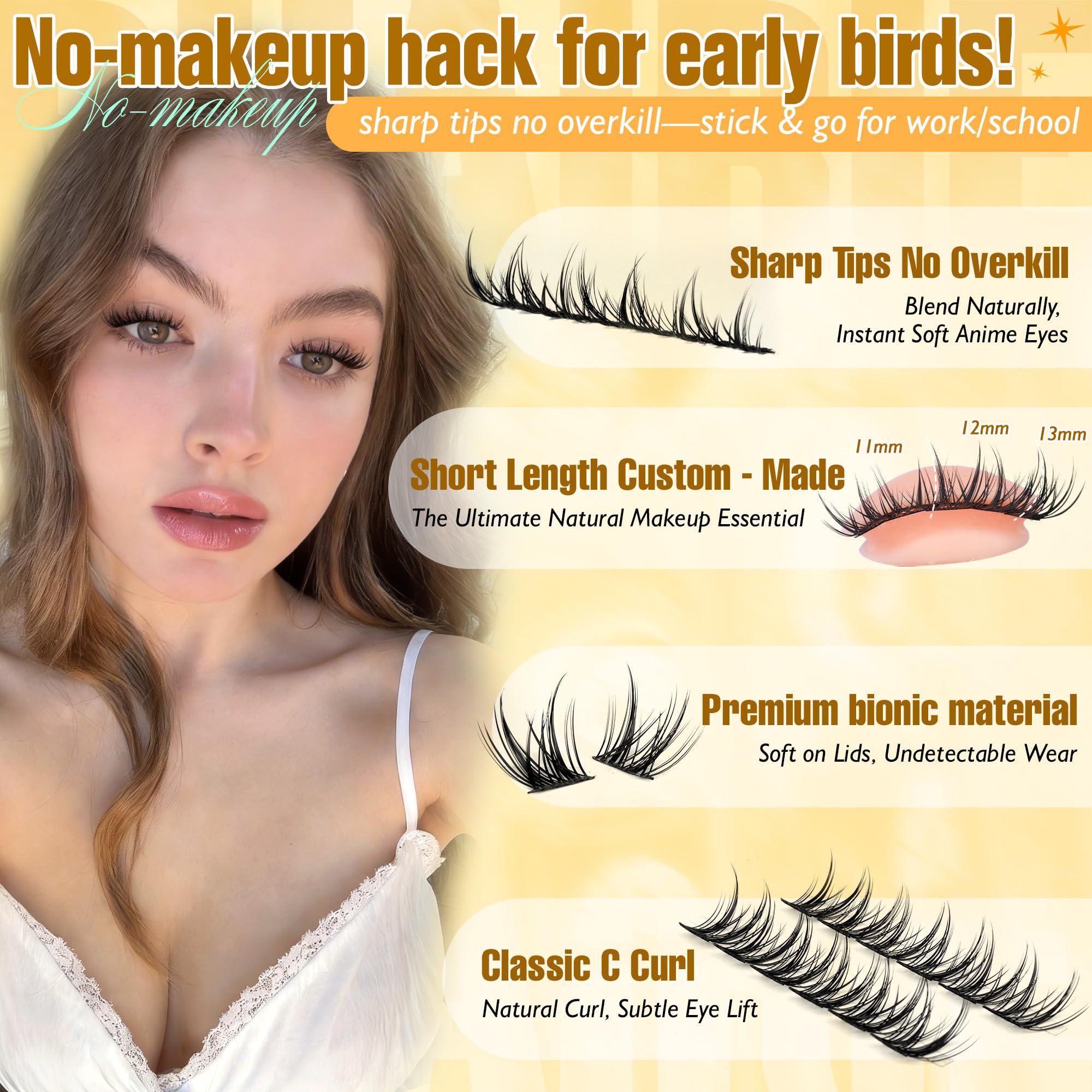 Ruairie manga lash clusters natural-weightless feel boosts comfort during wear.