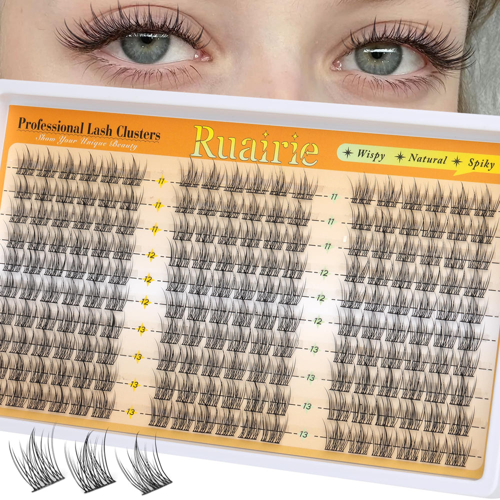 Ruairie natural lash clusters close-up 11-13mm length for subtle enhancement