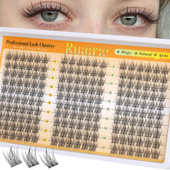 Ruairie natural lash clusters close-up 11-13mm length for subtle enhancement