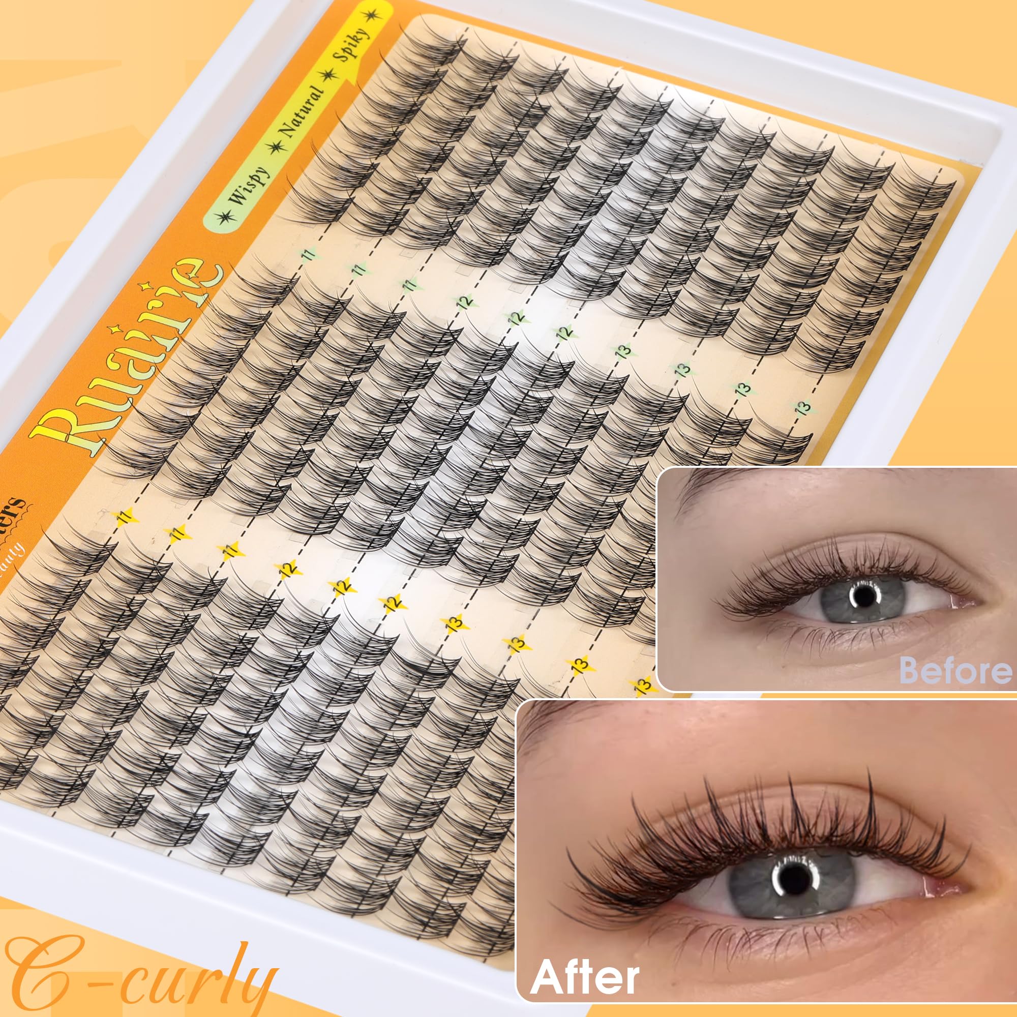 Ruairie lash clusters seal band extends wear time