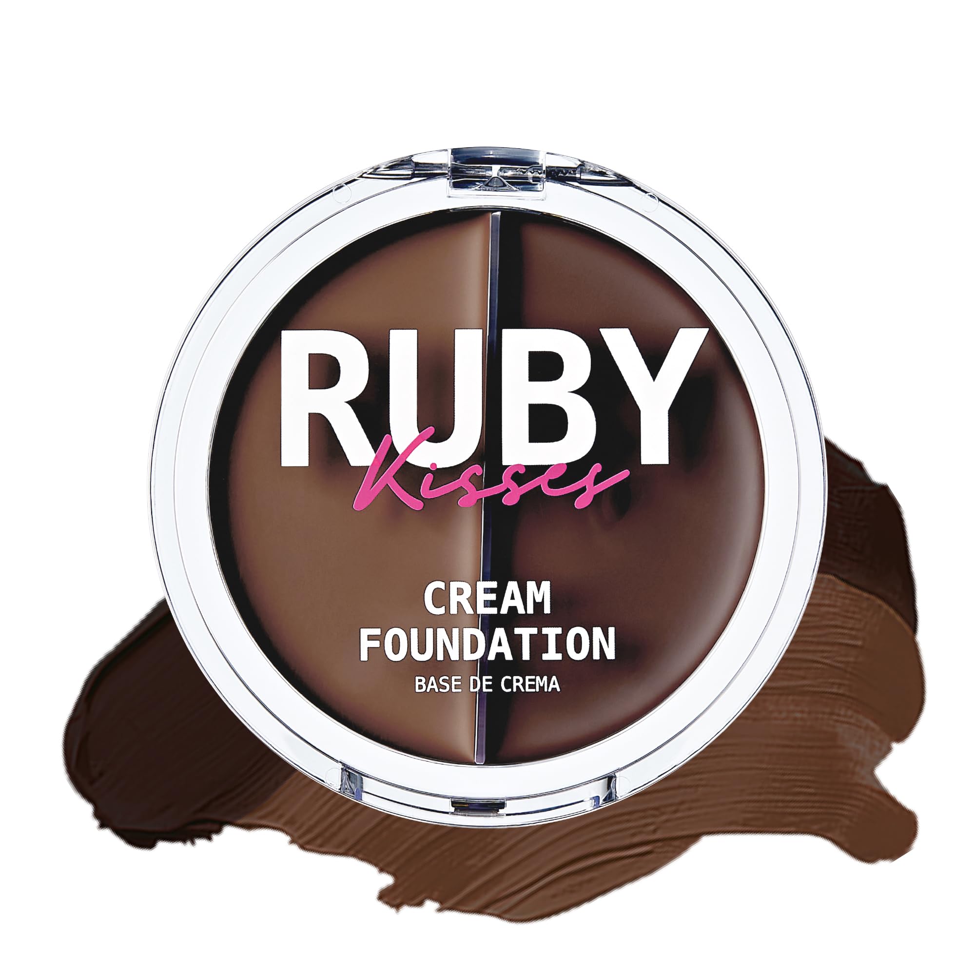 Ruby Kisses 3D Face Creator, crema de fundación con cobertura completa para piel uniforme.