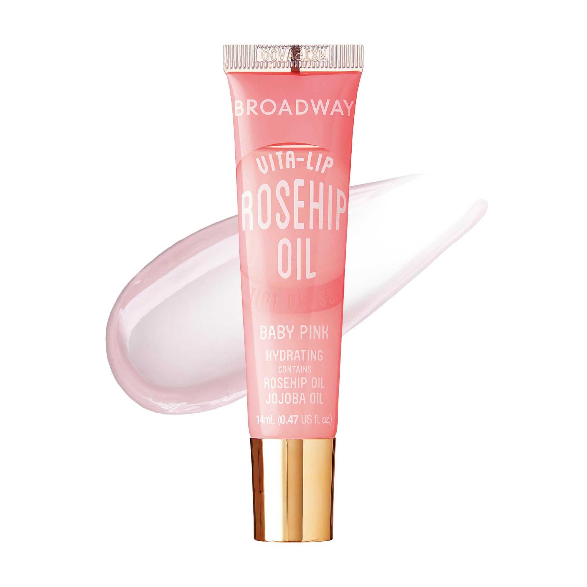 Ruby Kisses Broadway Vita-Lip en tono rosa chicle para retoques rápidos.