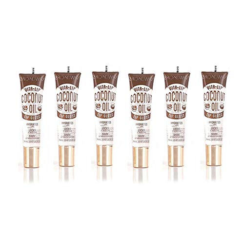 Ruby Kisses Broadway Vita-Lip gloss clear coconut oil six-pack delivers long-lasting hydration.