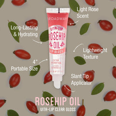 Ruby Kisses Broadway Vita-Lip Gloss hidrata profundamente para labios suaves todo el día.