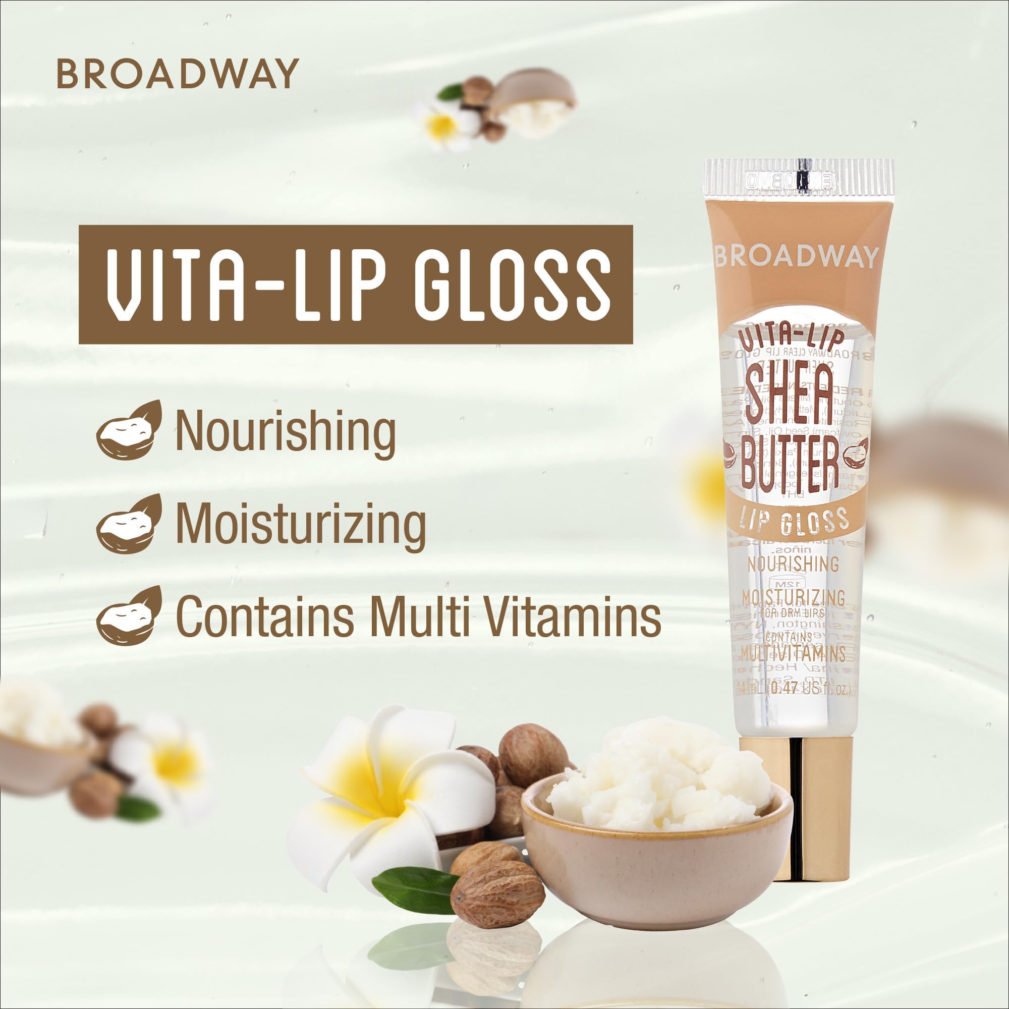 Ruby Kisses Broadway Vita-Lip Gloss on lips delivers high shine without stickiness