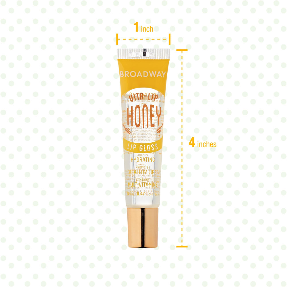 Ruby Kisses Broadway Vita-Lip gloss packaging shot emphasizes value