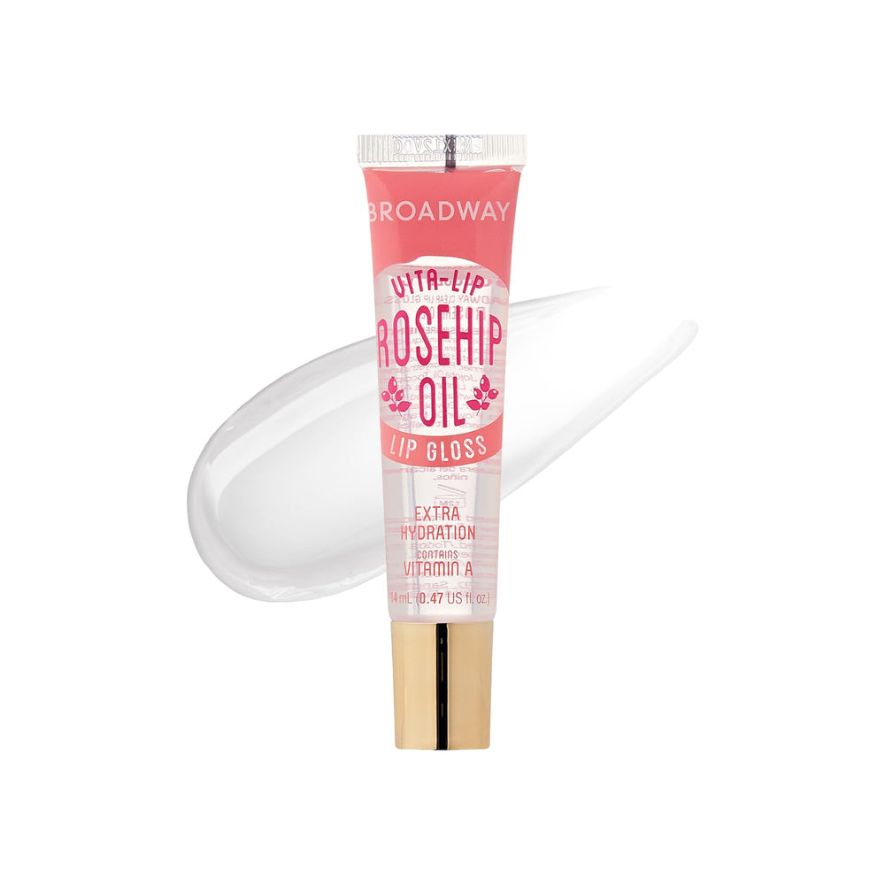Ruby Kisses Broadway Vita-Lip Gloss apto para todas las edades.