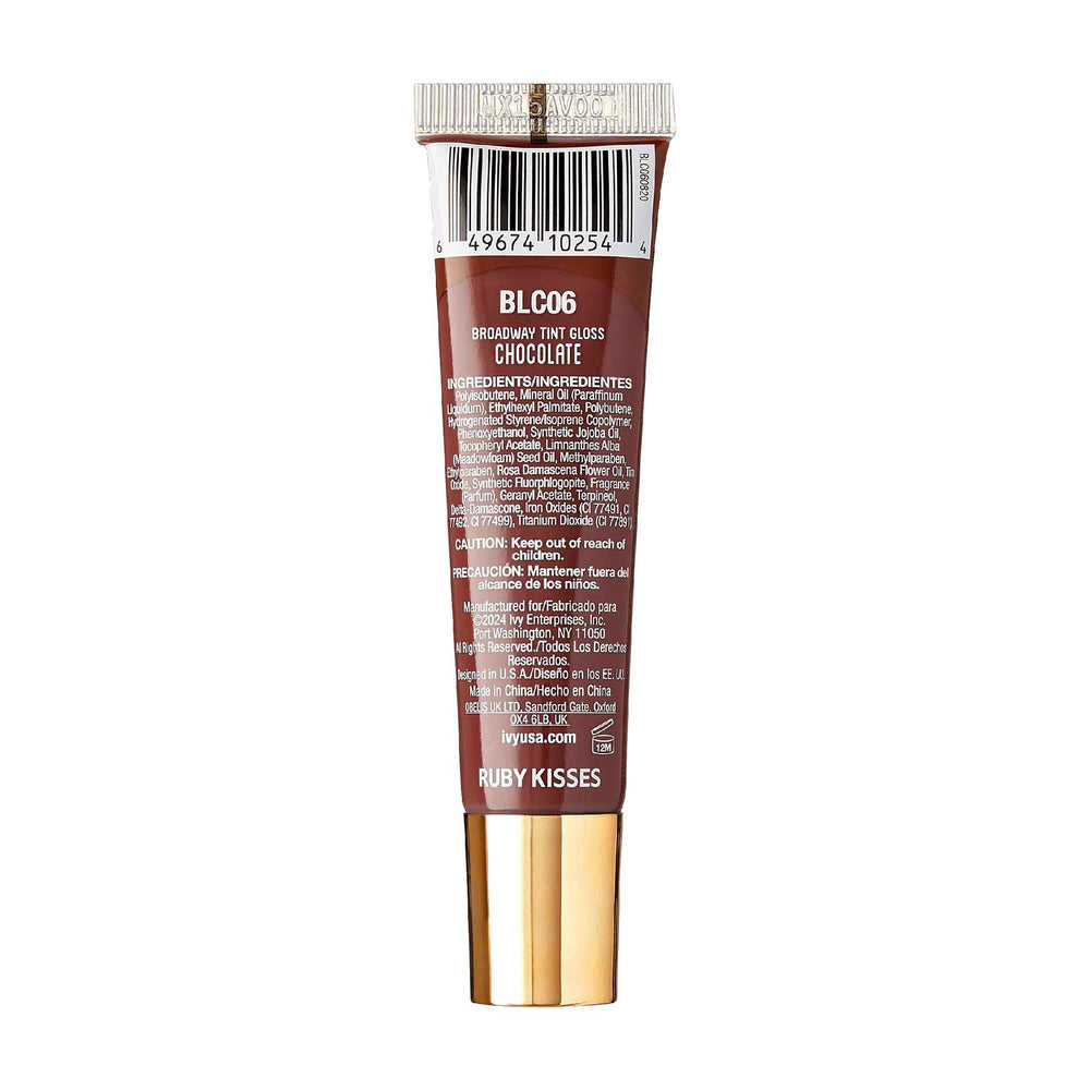 Ruby Kisses Broadway Vita-Lip gloss in motion showing non-stick shine