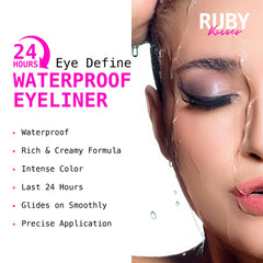 Delineador de ojos cremoso Ruby Kisses en blanco, deslizamiento suave